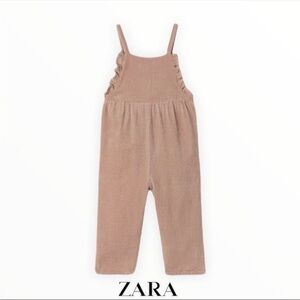ZARA Ruffled Corduroy Overalls 4-5 Years Old
